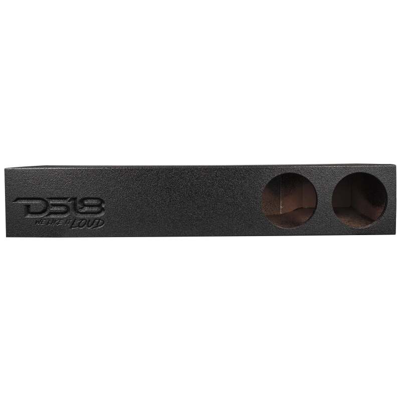 DS18 2x 8in Forward Firing Underseat Ported Box Subwoofer Enclosure Black Liner- RAM Trucks