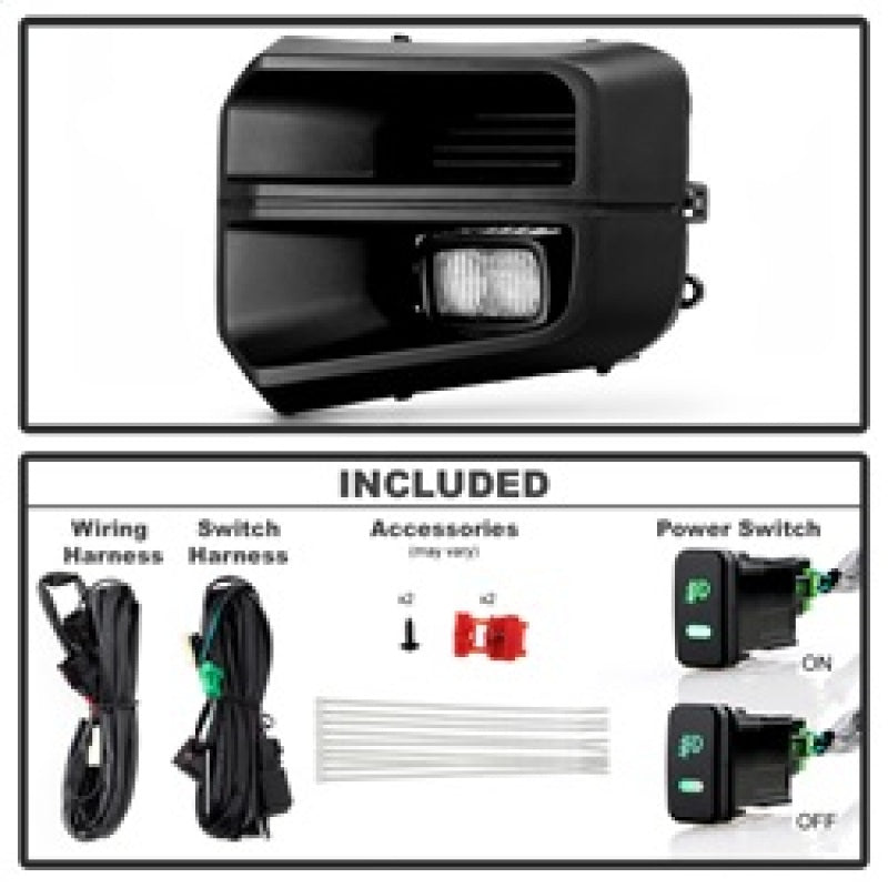 Spyder 16-23 Toyota Tacoma TRD OEM LED Fog Lights W/Switch - Clear (FL-CL-TTA2016-TRD-C)