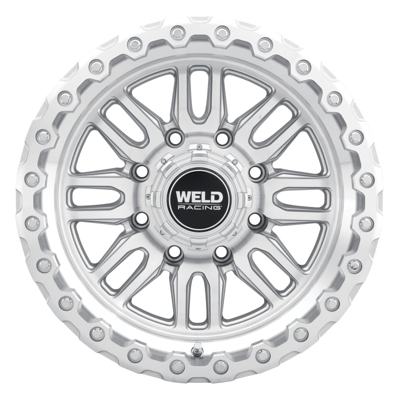 Weld Off-Road Swift 17x9in - 8x180 BP - ET-12 - 124.3mm CB - Gloss Silver Machined Wheel & Ring