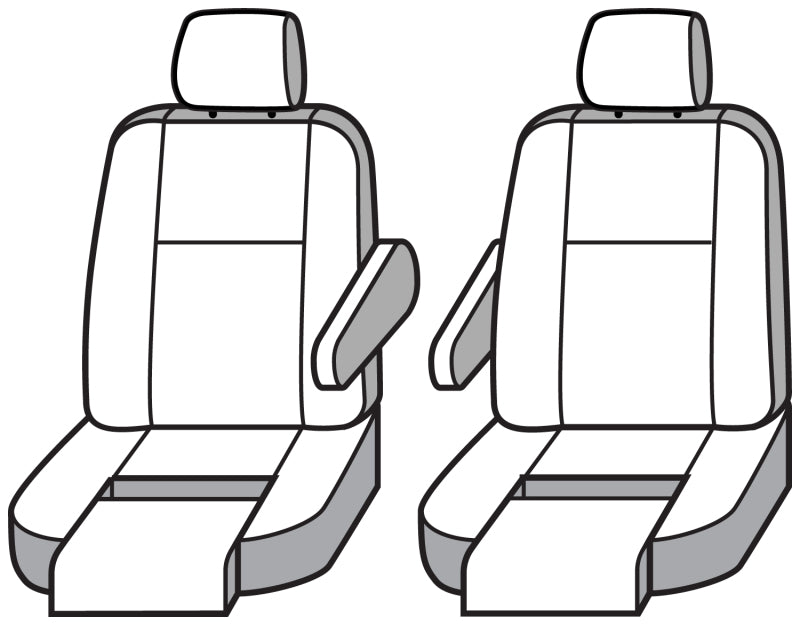 Covercraft 19-26 Mercedes-Benz Sprinter Enduro Waterproof Custom Front Row Seat Covers-Grey