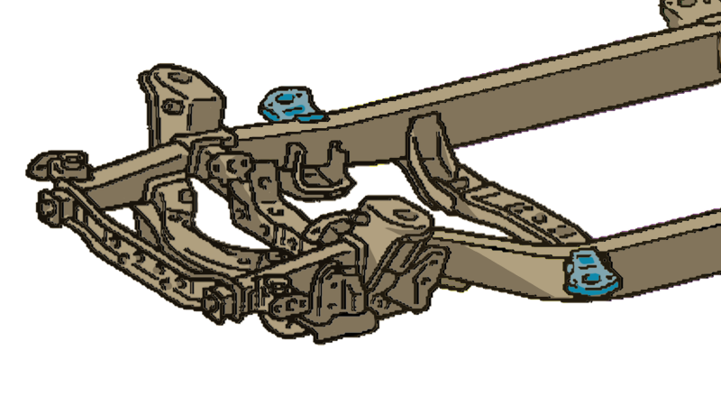 Rust Buster 95-04 Toyota Tocoma Front Cab Mount - RIde Side