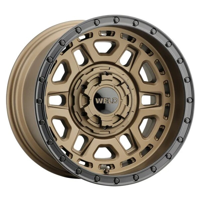 Weld Off-Road Crux 17x9in / 6x135 BP / ET 0 / 106.1mm Bore - Satin Bronze / Satin Black Wheel