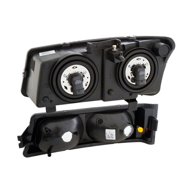 Raxiom 03-06 Chevrolet Silverado 1500 Axial Series Euro Headlights- Black Housing- Clear Lens
