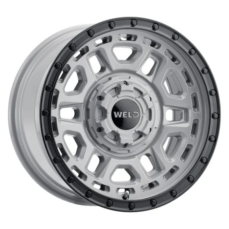 Weld Off-Road Crux 17x9in / 6x135 BP / ET 0 / 106.1mm Bore - Gloss Armor Gray / Satin Black Wheel