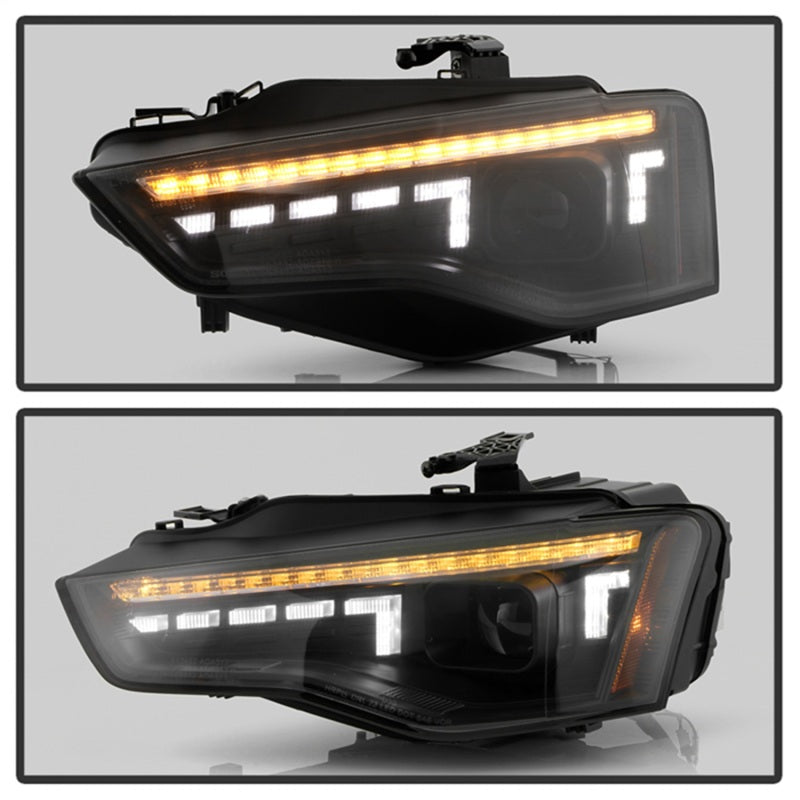 Spyder 13-17 Audi A5 HID Model Only Projector Headlights - Black (PRO-YD-AA513HIDSI-SEQGR-BK)