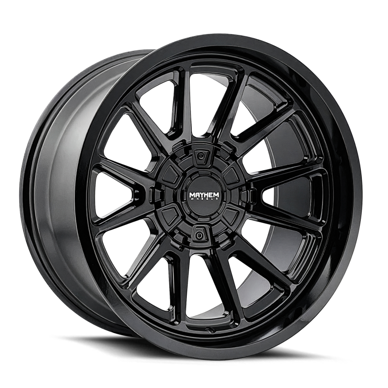 Mayhem 8116 Intrepid 20x10 / 5x127/139.7 BP / -24mm Offset / 87mm Hub Gloss Black Wheel