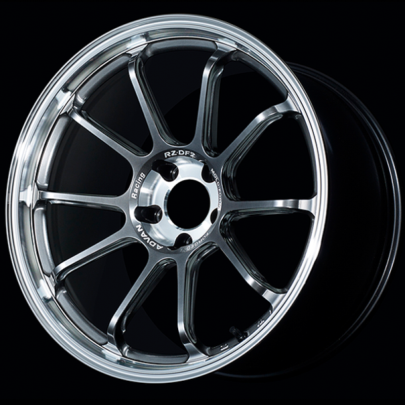 Advan RZ-DF2 20x12.0 / +20 Offset / 5x114.3 / 73mm Bore / Diamond Cut and Hyper Platinum Black