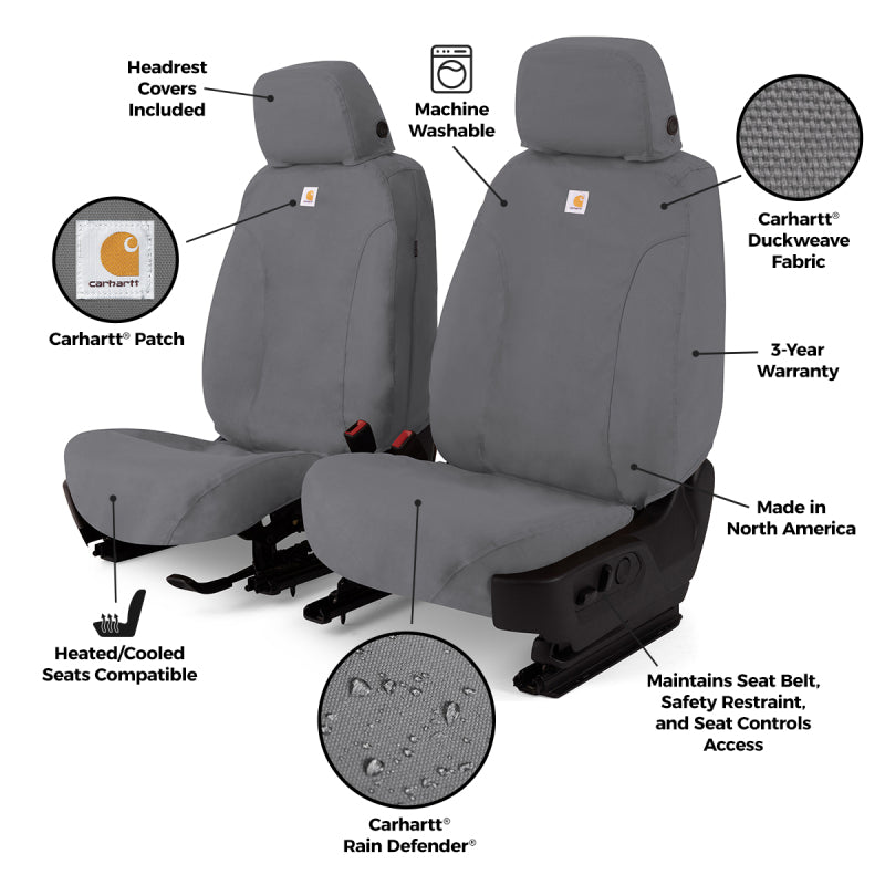 Covercraft 23-25 Ford F150 Carhartt SeatSaver Custom Seat Cover - Gravel