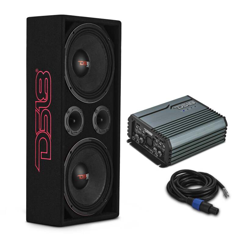 DS18 Loaded Ported Enclosure Incls PRO-X10M & PRO-TWX2/FRP-1.2K4/ Cable & Terminal- Black Carpet