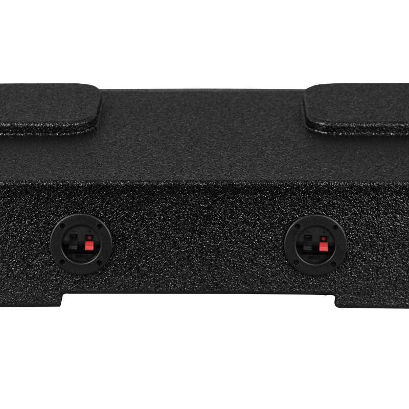 DS18 4 x 8in Forward Firing Underseat Ported Box Subwoofer Enclosure Black Spray Liner Paint Finish