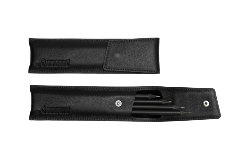 Akrapovic Leather Pencil Case - Black