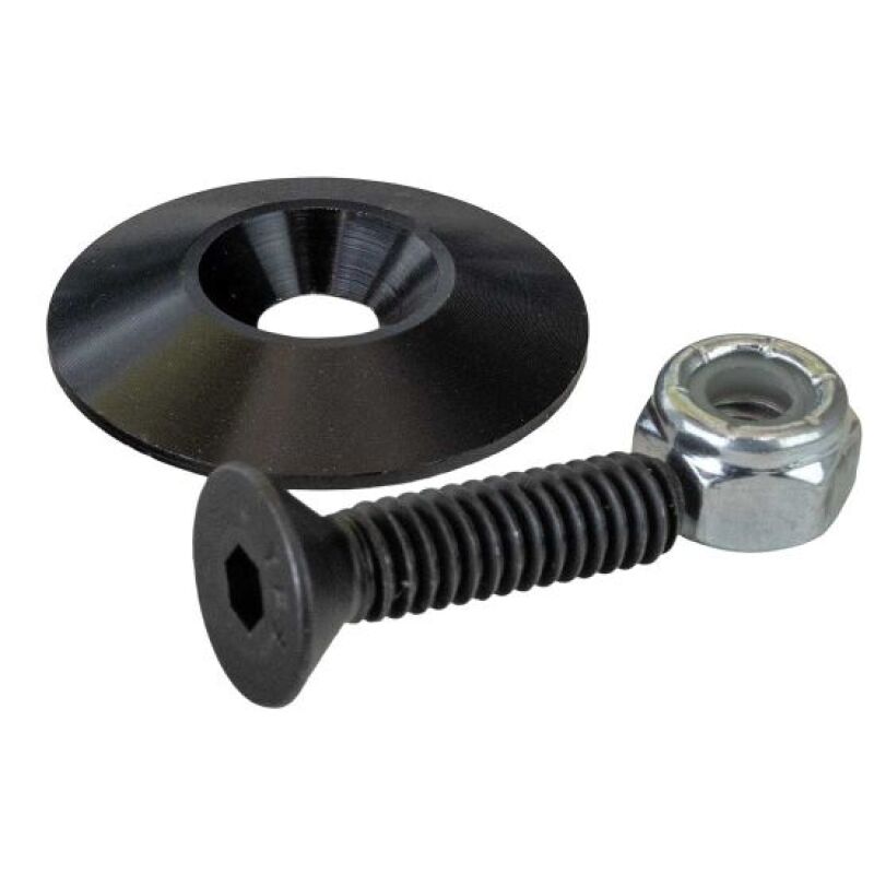 Moroso 1.25in Taper Washer - Black Anodized (10 Pack w/Hardware)