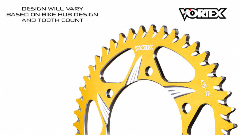 Vortex Racing 43 Tooth 520 Rear Sprocket - Gold