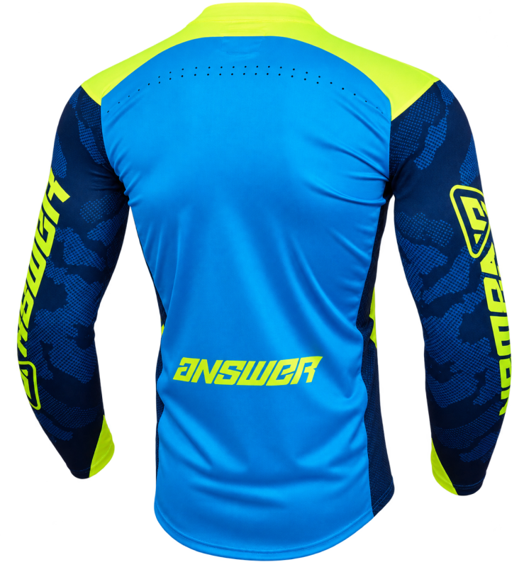 Answer LE Elite Camo Jersey Cyan/Hyper Acid/Black - XL