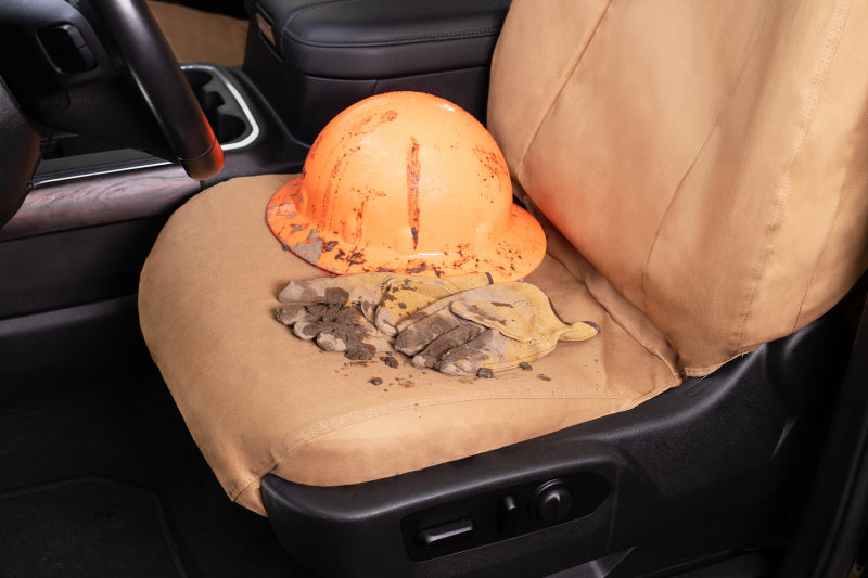 Covercraft 15-26 Ford Transit Polycotton SeatSaver Custom Third Row Seat Covers-Tan