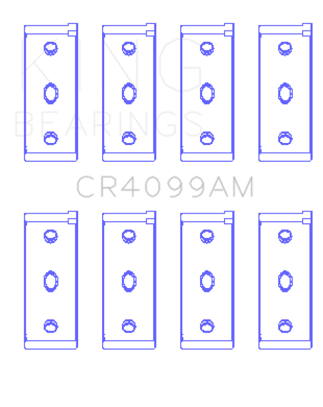 King Engine Bearings Fiat Tempra / 146 (Size 010) Rod Bearing Set