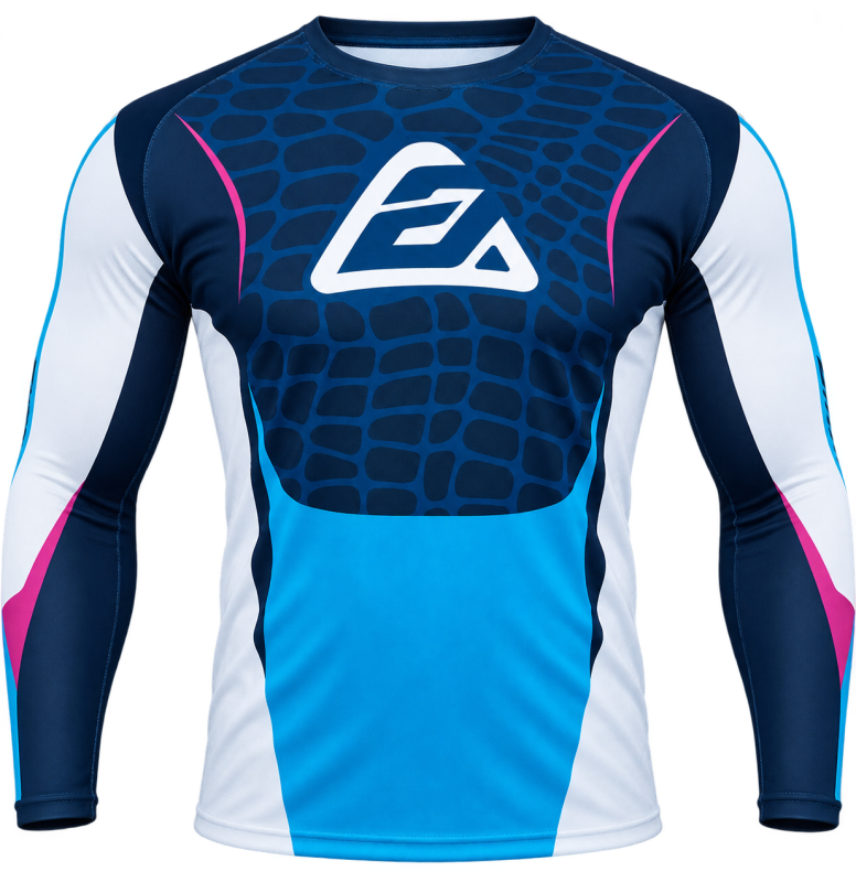 Answer Syncron Raceday Jersey Dark Blue/Cyan/Grey/Purple Youth - XL