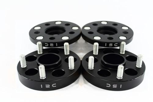 ISC Suspension 5x114 Hub Centric Wheel Spacers 25mm 56.1HB Black (Pair)