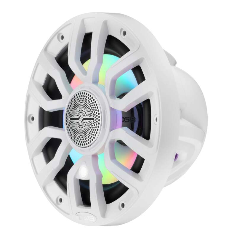 DS18 7.7in 2-Way 175 Watts RMS 4ohm Dgtl LED Lights Bullet Tweeter Cvrs Incl Wht Built-in Deck Light