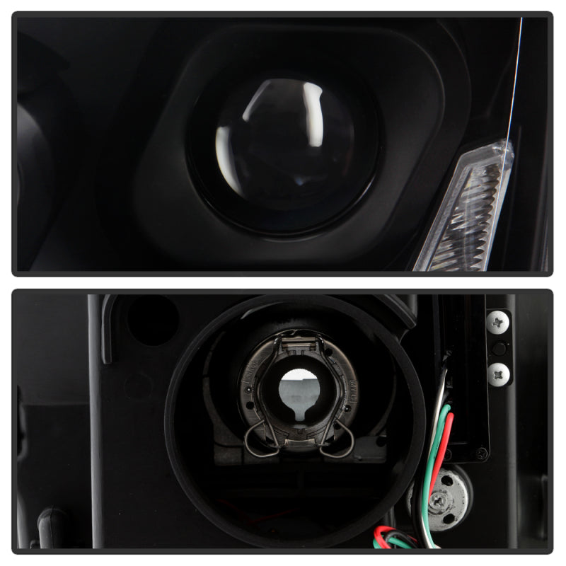 Spyder 13-19 Peterbilt 579 Driver Side Projector Headlights - Black (PRO-YD-PB57914-SEQ-L-BK)