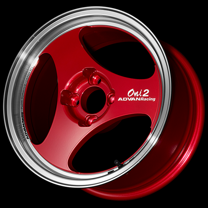 Advan ONI2 15x5.5 / +45 Offset / 4x100 / 63mm Bore / Machining and Racing Candy Red