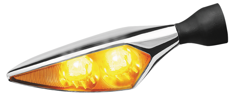 Kuryakyn Rhombus Amber Front Left/ Right Rear Chrome