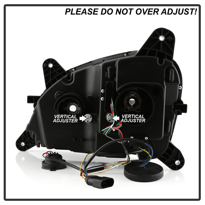 Spyder 13-19 Peterbilt 579 Passenger Side Projector Headlights - Black (PRO-YD-PB57914-SEQ-R-BK)