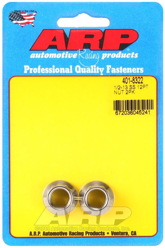 ARP 1/2-13 SS 12pt nut kit
