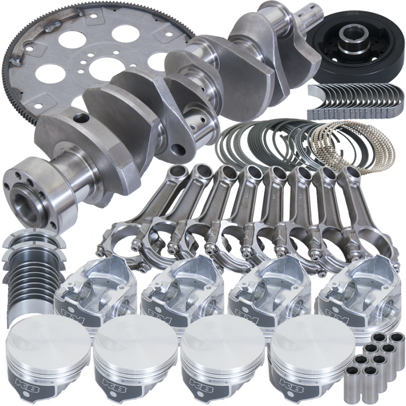 Eagle Chevy 454 1Pc 4.250in Crank 6.385in I-Beam Rod -3cc Flat Top 4.350in Pistons Balanced Assembly