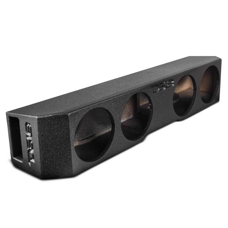 DS18 4 x 8in Forward Firing Underseat Ported Box Subwoofer Enclosure -Black Spray Liner Paint Finish