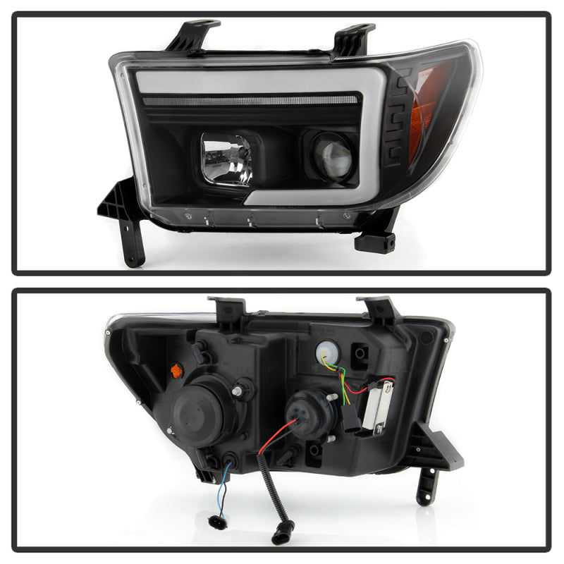 Spyder 07-09 Toyota Tundra Projector Headlights - Black (PRO-YD-TTU07V3PL-SEQ-BK)
