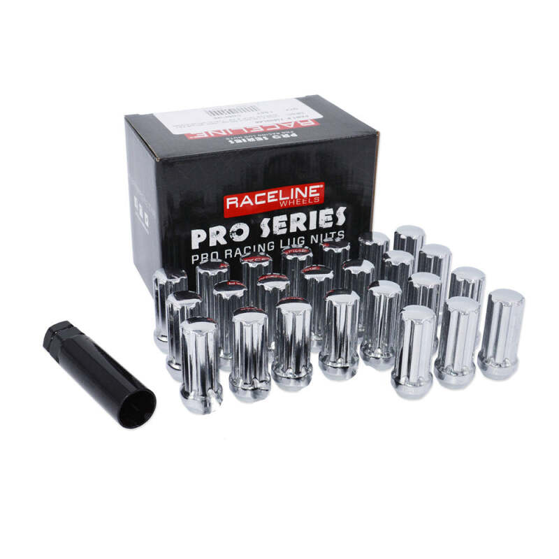 Raceline 14x1.50mm XL Spline Chrome Lug Nuts (32 Pack)