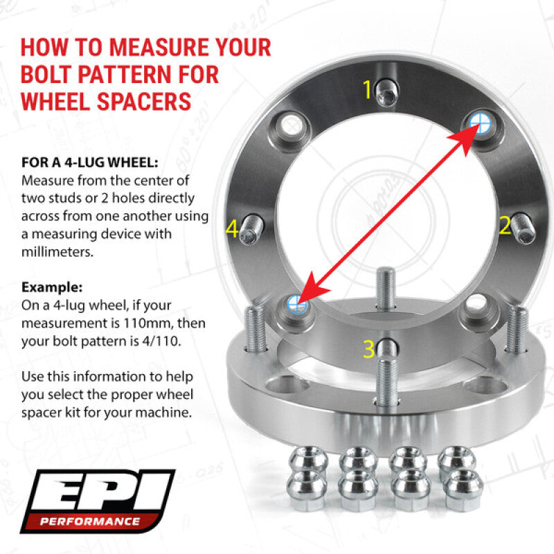 EPI 4/156 Wheel Spacer 1 in. 12 mm.