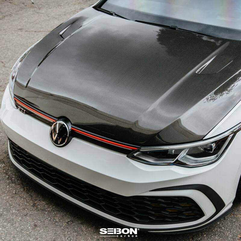Seibon 22-23 Volkswagen Golf GTI/R TM-Style Carbon Fiber Hood