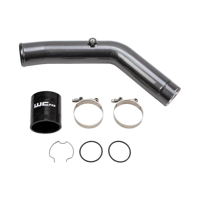 Wehrli 23-24 Ford 6.7L HO Power Stroke 3in Hot Side Intercooler Pipe - WCFab Grey