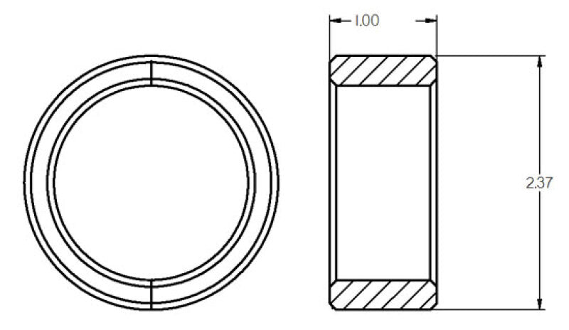 Ridetech Ford Mustang 2nd Gen Threaded Ball Joint Ring - Single