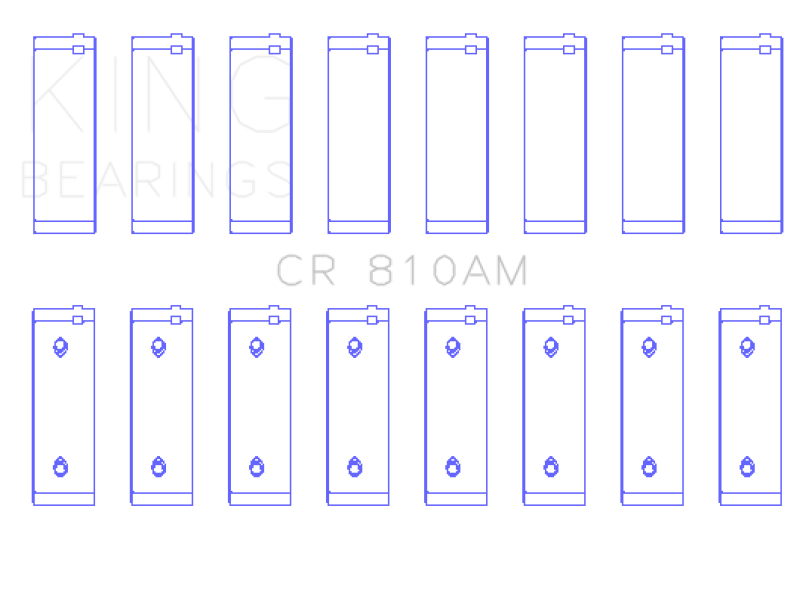 King Engine Bearings Ford 239/256/272/292/312 (Size 010) Engine Rod Bearings