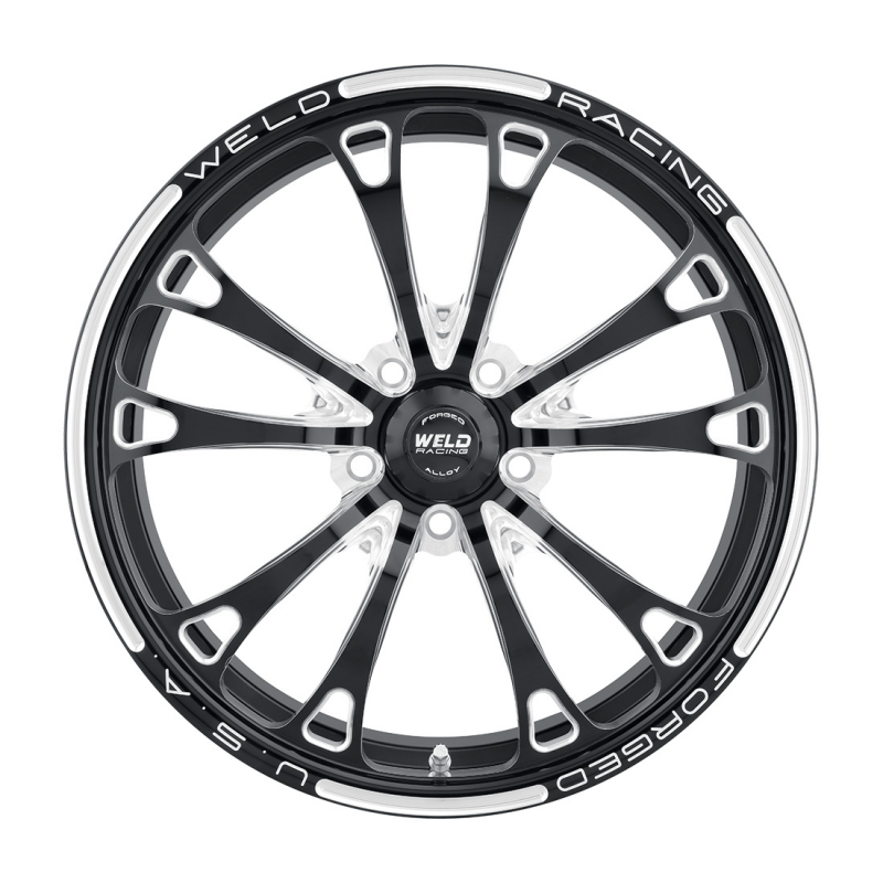 Weld V-Series 1-Piece 17x4.5 / 5x120 BP / 2.25in. BS Polished Wheel - Non-Beadlock