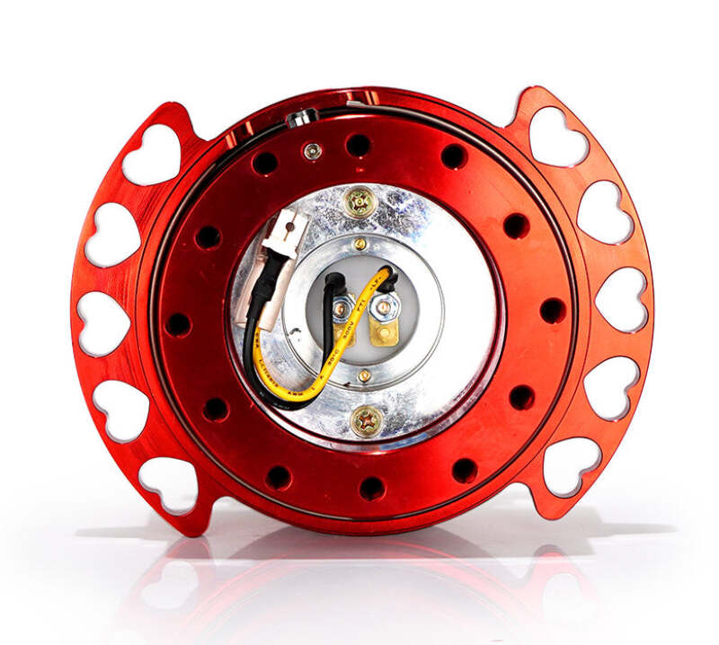 NRG Quick Release Kit - Red Body/ Red Heart Cutout Ring
