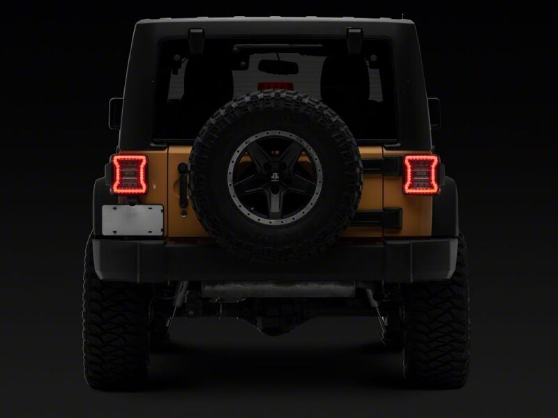 Raxiom 07-18 Jeep Wrangler JK LED Tail Lights- Clear Housing- Clear Lens