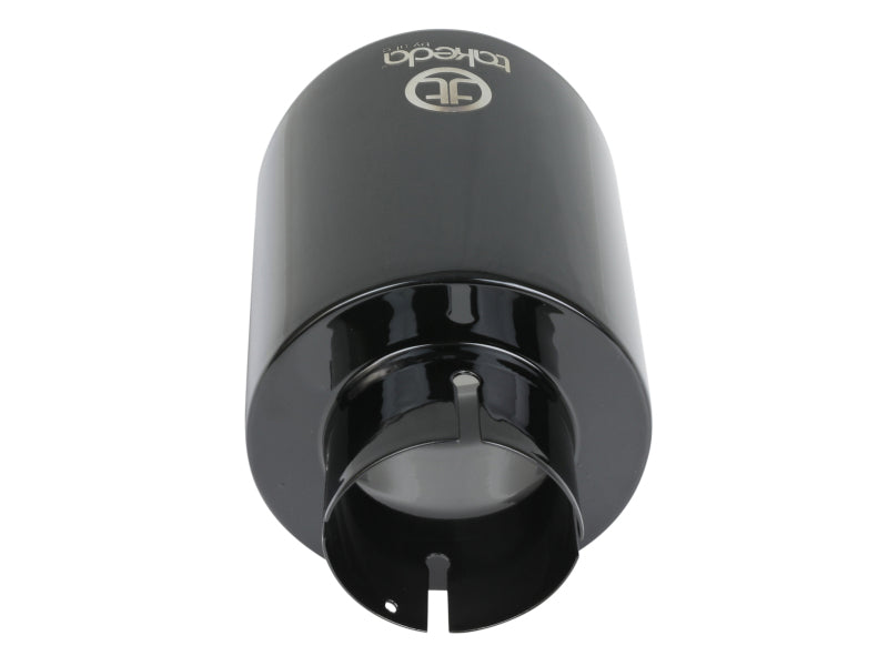 aFe Takeda Universal Exhaust Tip 2-1/2 IN Inlet x 4-1/2 IN Outlet x 7 IN L- Black