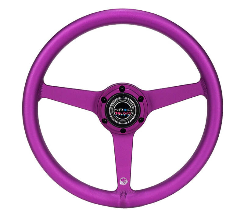NRG Aluminum Steering Wheel 330mm - Heritage Solid Spoke - Ergonomic Grip - Anadized Purple