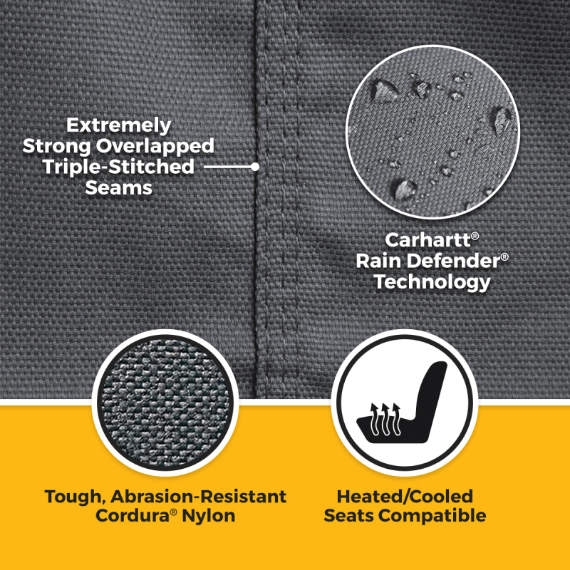 Covercraft 16-23 Toyota Tacoma Carhartt Super Dux SeatSaver Second Row Custom Seat Cover - Gravel