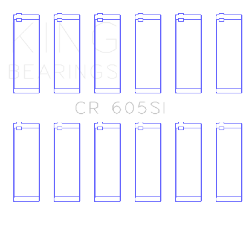 King Engine Bearings GM 2.8L/3.4L V6 (Size 0.5) Connecting Rod Bearings Set of 6