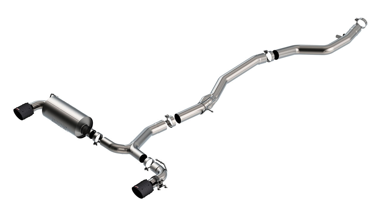BORLA 140826CFBA Exhaust System with Carbon Tips for TOYOTA Supra 3.0L 2020 Photo-1 