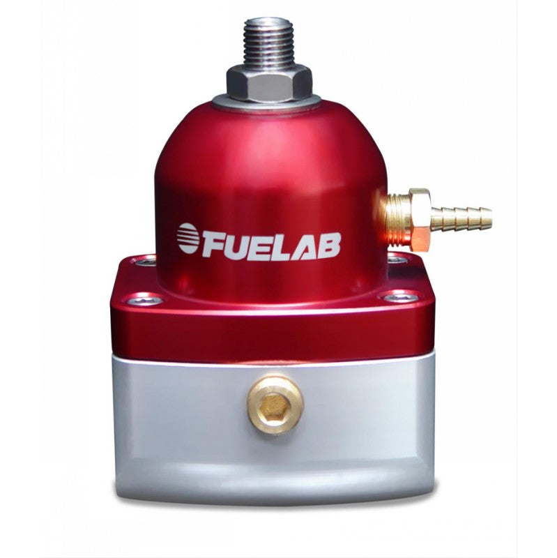 FUELAB 53501-2 Mini Fuel Pressure Regulator EFI (25-90 psi, 6AN-In, 6AN-Out) Red Photo-1 