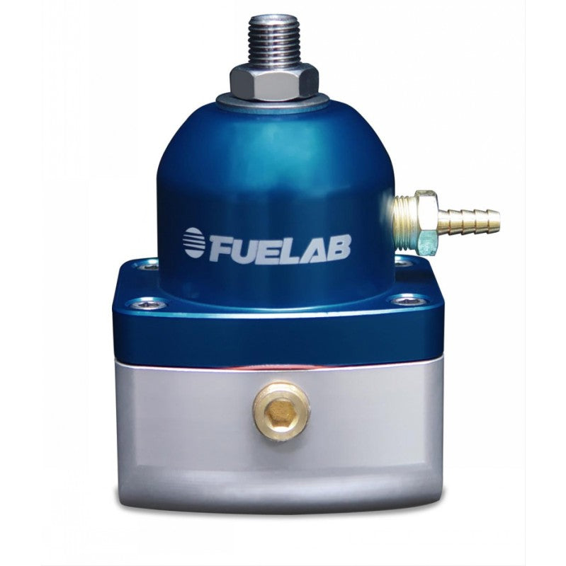 FUELAB 53501-3 Mini Fuel Pressure Regulator EFI (25-90 psi, 6AN-In, 6AN-Out) Blue Photo-1 