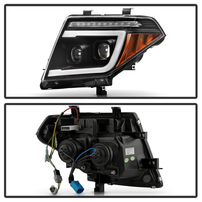 Spyder 05-08 Nissan Frontier/05-07 Pathfinder Projector Headlights - BLK (PRO-YD-NF05V2SI-SEQGR-BK)