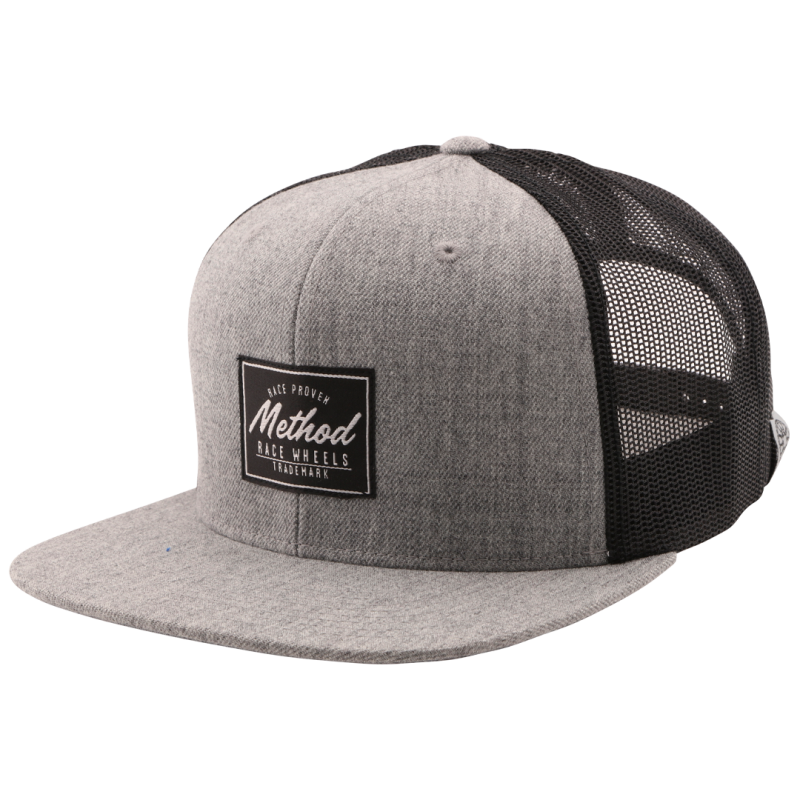 Method Race Proven Trucker Hat Snapback Heather Grey - Black