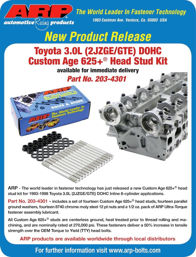 ARP 203-4301 Toyota 2JZGE/GTE CA625+ head stud kit Photo-2 